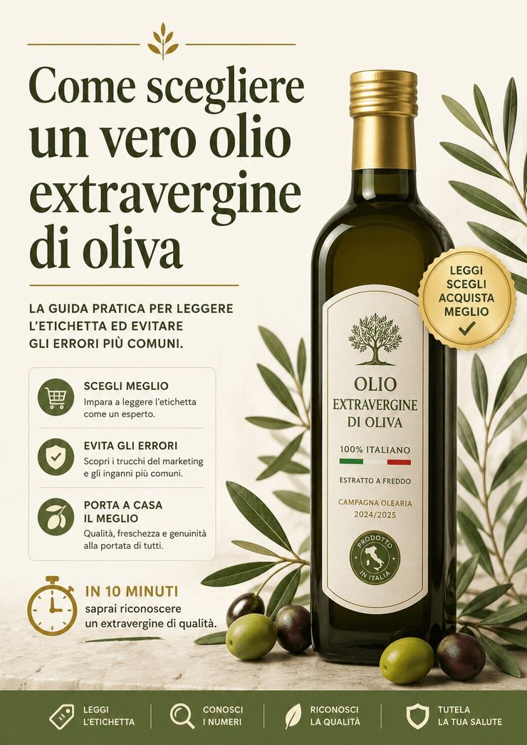 Copertina della guida PDF: Come leggere l'etichetta di un olio EVO